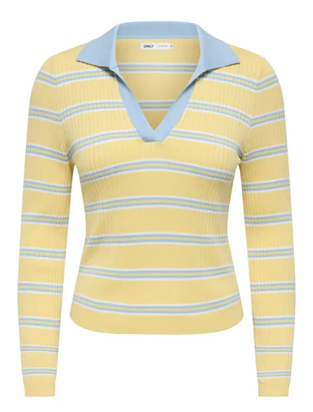 ONLKAYA LS STRIPE POLO KNT NOOS