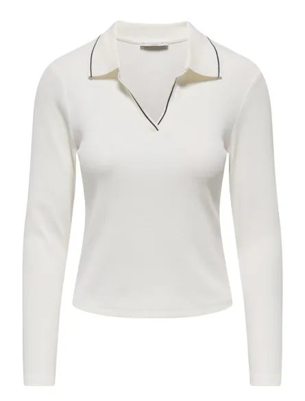 PGALVA L/S POLO TOP JRS