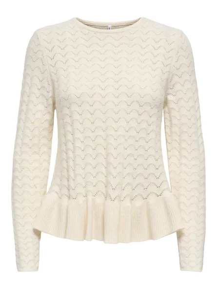 ONLKATIA LIFE LS STRUCTURE PEPLUM EX KNT