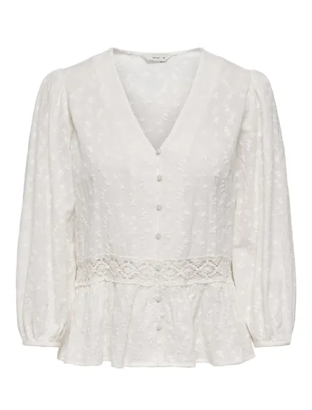 PGBELLA 3/4 V-NECK TOP WVN