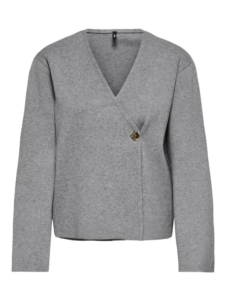 ONLJING LS VNECK ONE BUTTON CARDI EX KNT