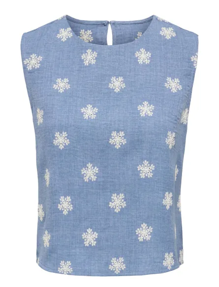 STUFRANCISCA EMBROIDERY SL TOP WVN