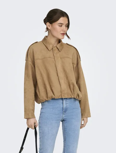 ONLMOON-STINA FAUX SUEDE BOMBER PNT NOOS