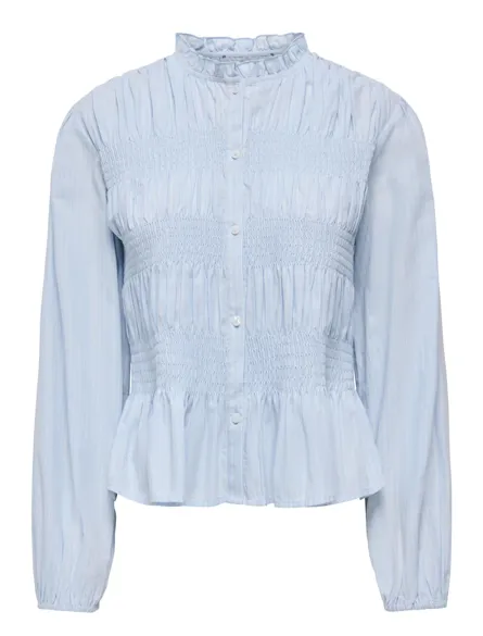 PGMISTY L/S STRIPED SMOCK SHIRT WVN CS