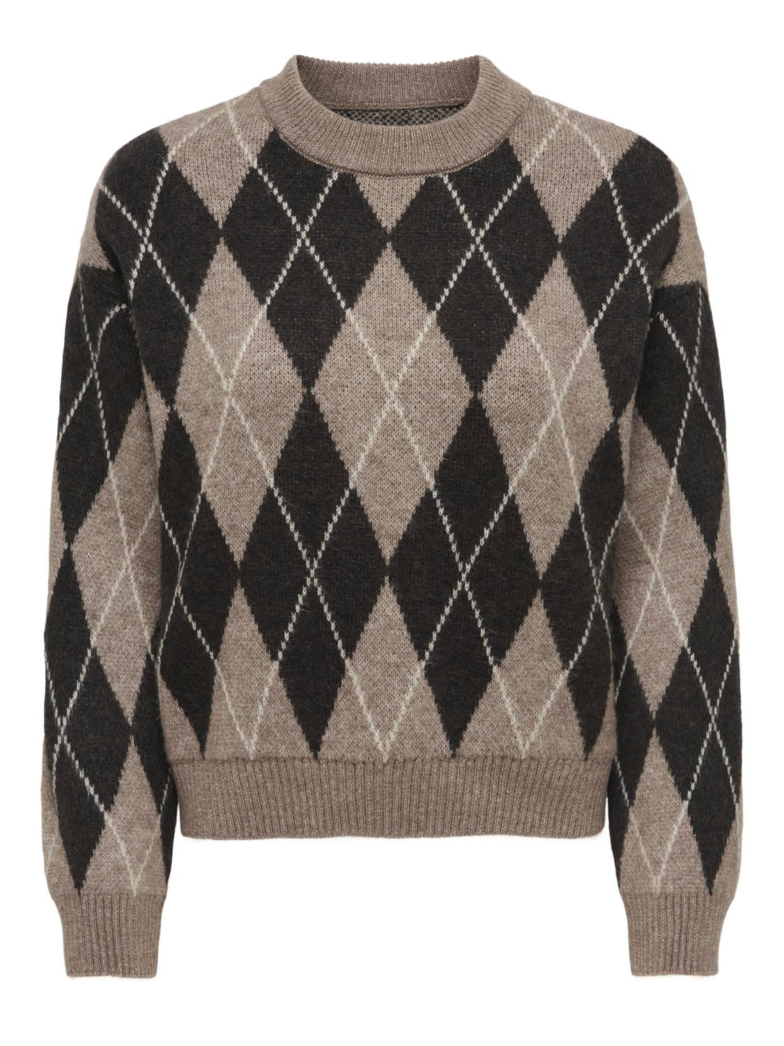 JDYBIANKA L/S ARGYLE PULLOVER KNT