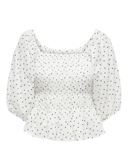PGGRACIE SMOCK S/S TOP WVN