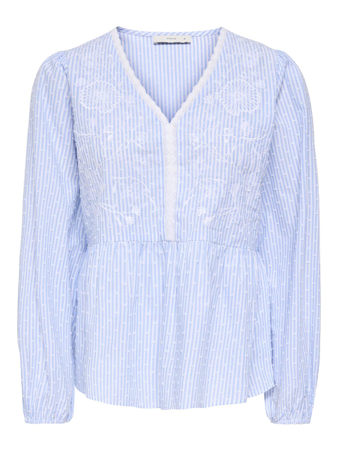 PGELISE L/S EMB TOP WVN