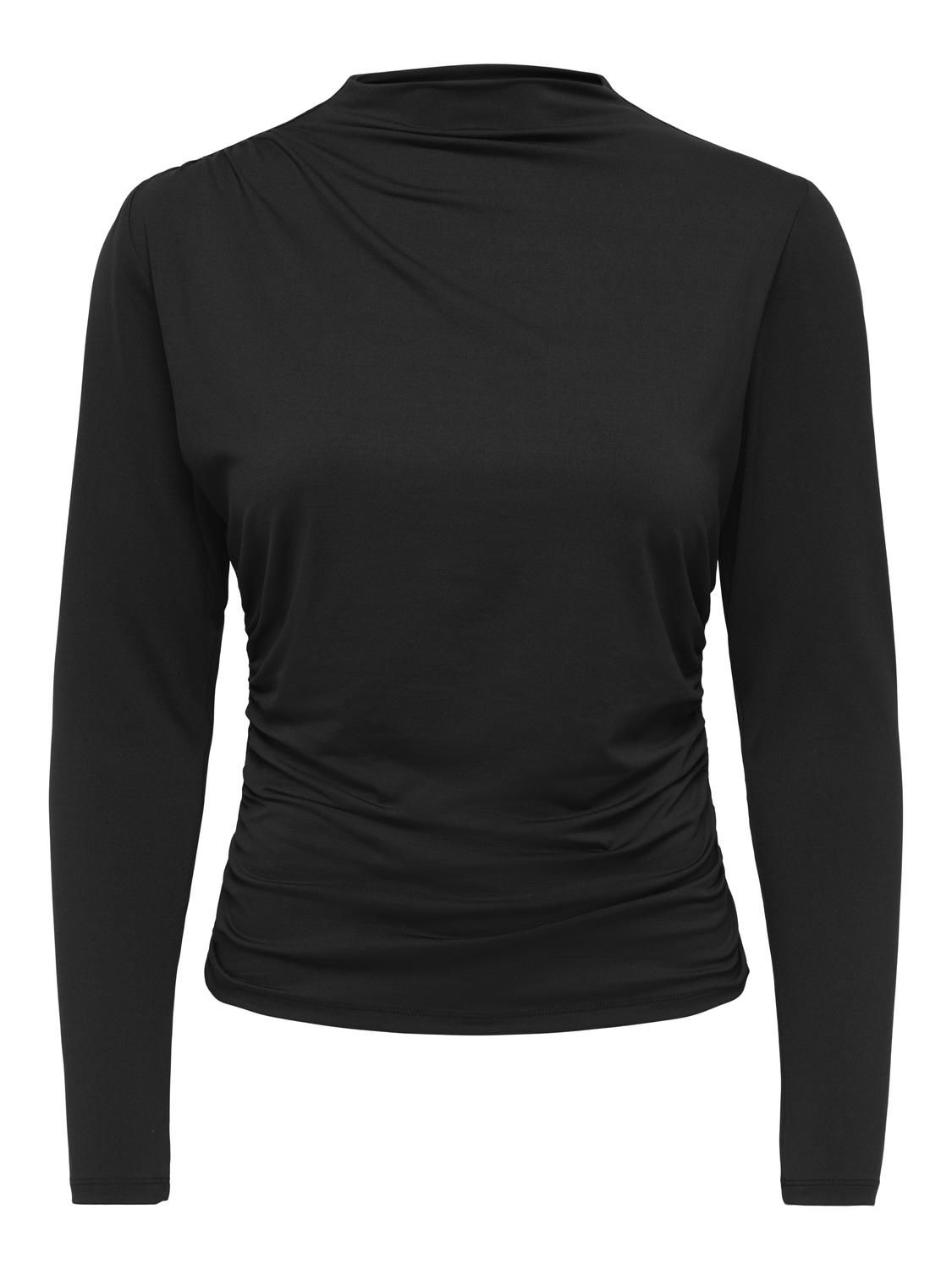 PGLONE L/S HIGHNECK RUCHING TOP JRS