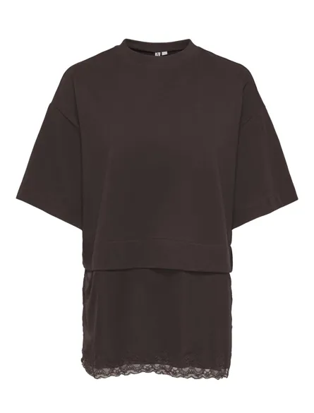 ONLMEXA S/S TEE LACE TOP WVN