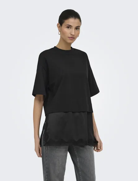 ONLMEXA S/S TEE LACE TOP WVN