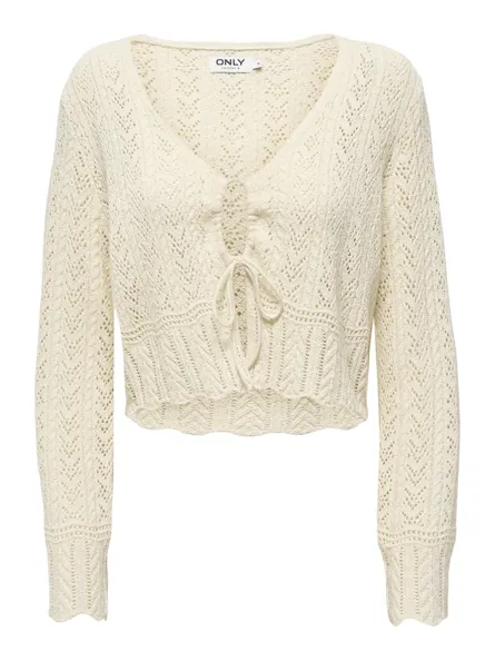 PGGRACE L/S TIE TOP KNT