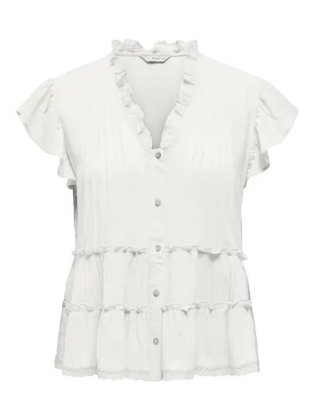 PGASTER S/S V-NECK SHIRT WVN