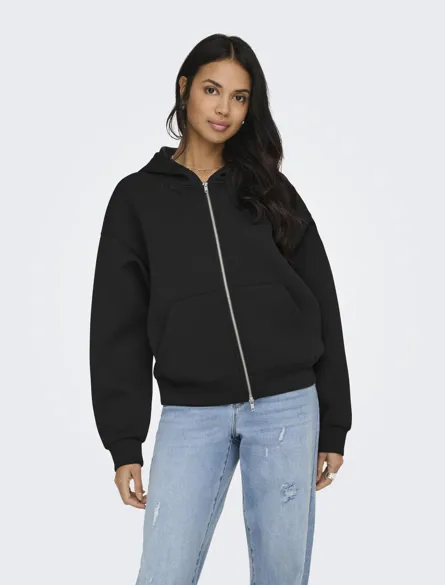 ONLNAOMI L/S TWO-WAY ZIP HOODIE SWT NOOS