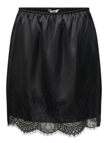 ONLBELLA SHORT SATIN LACE SKIRT WVN