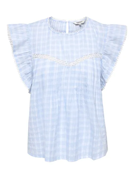 ONLMIYU S/L FRILL TOP WVN