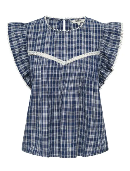 ONLMIYU S/L FRILL TOP WVN