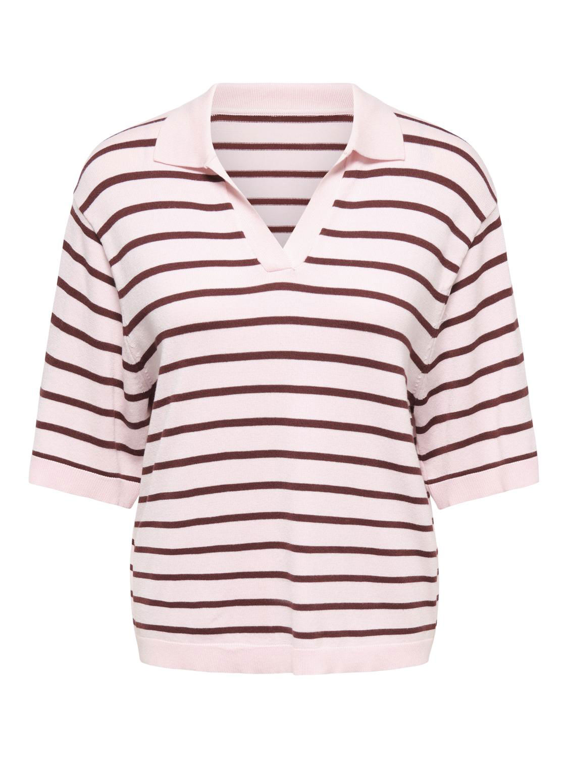 JDYNELLY 2/4 POLO PULLOVER KNT