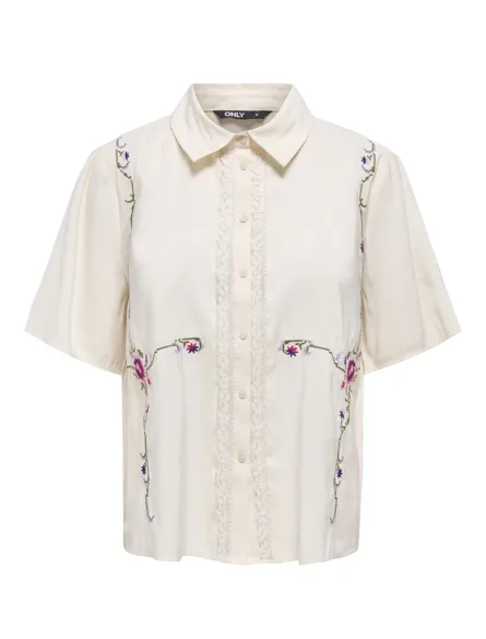 PGJASMIN S/S EMB SHIRT WVN