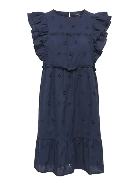 STUATHEA S/L FLOUNCE SHORT DRESS WVN