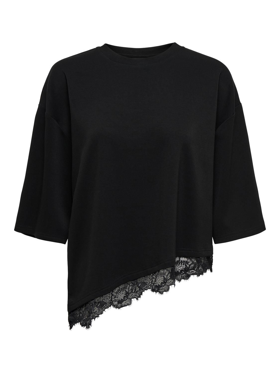 STUMATO S/S LACE ASYM TEE SWT