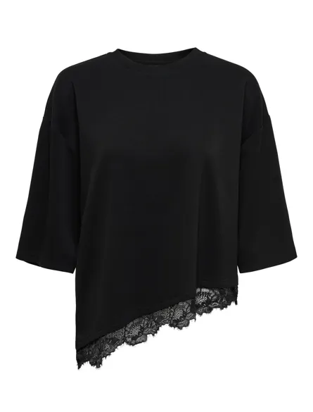 STUMATO S/S LACE ASYM TEE SWT