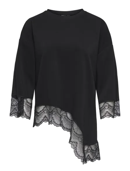 STUMATO 3/4 LACE ASYM TEE SWT