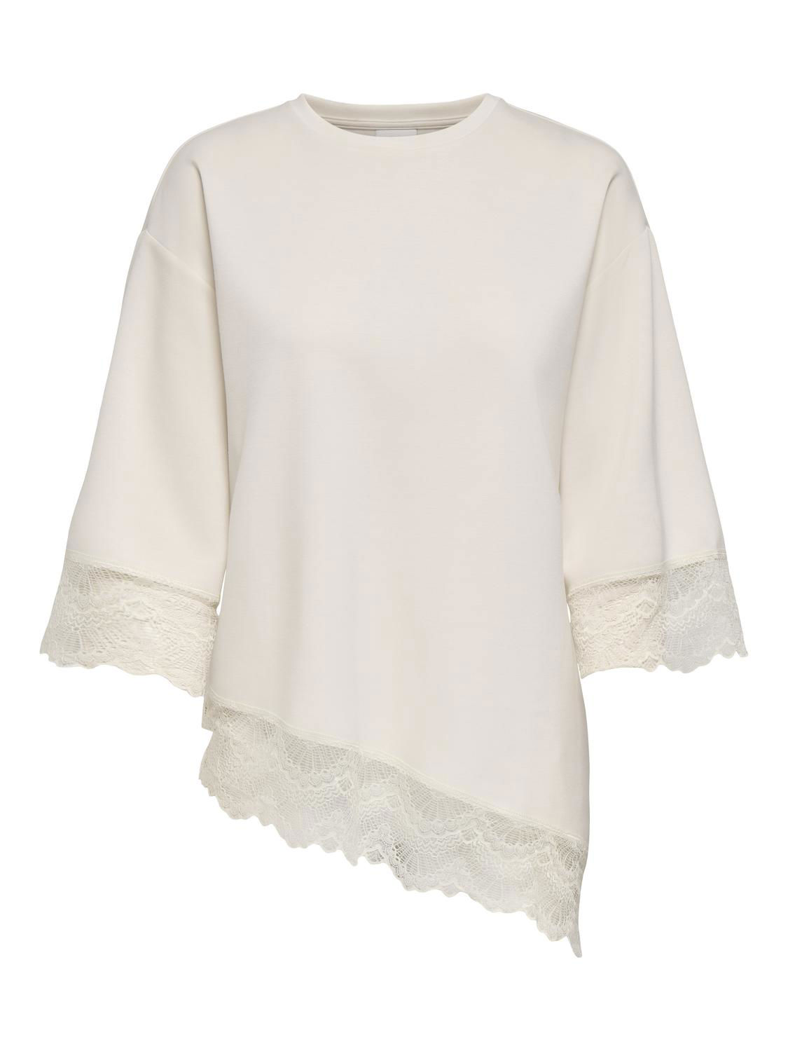 STUMATO 3/4 LACE ASYM TEE SWT
