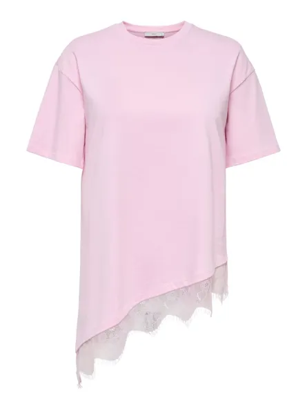 PGKAMIL S/S ASSYMETRIC LACE TEE JRS