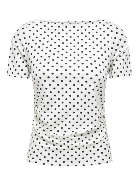 PGLONE DOT S/S BOATNECK TOP JRS