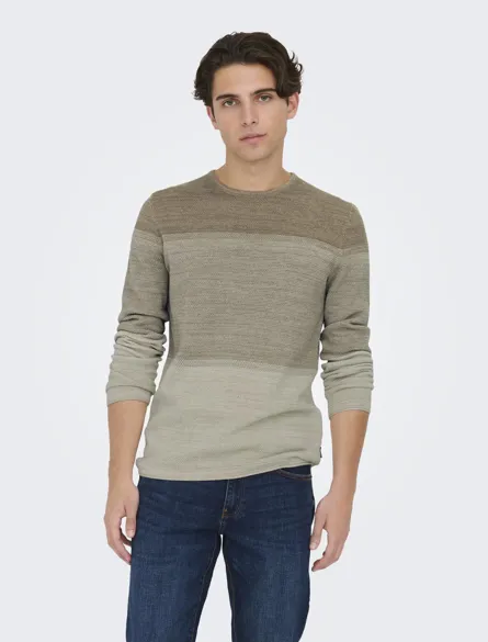 ONSPANTER REG 12 STRUC CREW KNIT NOOS