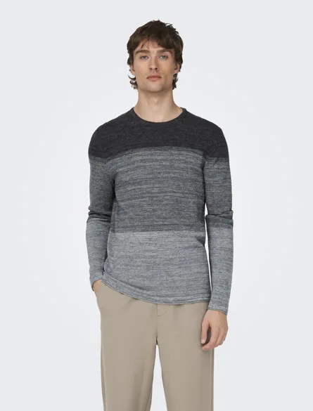 ONSPANTER REG 12 STRUC CREW KNIT NOOS