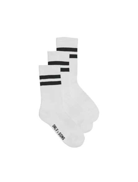 ONSRODY STRIPE 3-PACK TENNIS SOCK NOOS