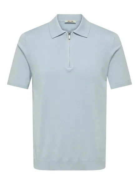ONSWYLER LIFE REG 14 SS ZIP POLO KNIT