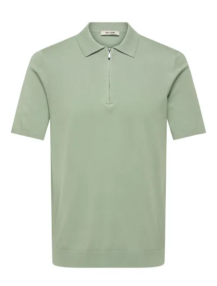 ONSWYLER LIFE REG 14 SS ZIP POLO KNIT