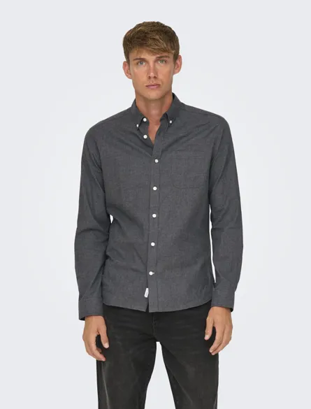 ONSROAD LIFE REG MELANGE LS SHIRT NOOS