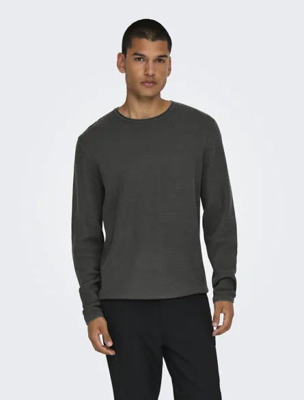 ONSERIC REG 12 STRUC CREW KNIT NOOS