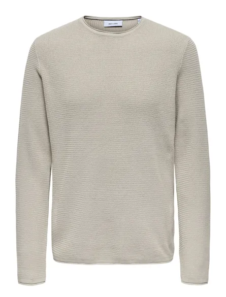 ONSERIC REG 12 STRUC CREW KNIT NOOS