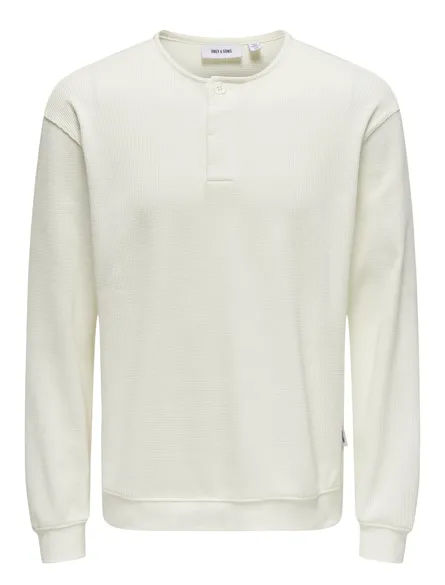 ONSBRADLEY RLX WAFFLE HENLEY SHIRT
