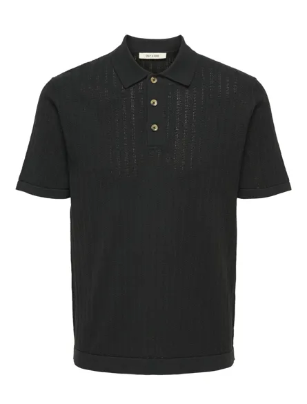 ONSMOON REG 12 SS POLO KNIT NOOS