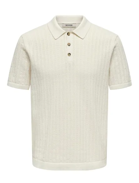 ONSMOON REG 12 SS POLO KNIT NOOS
