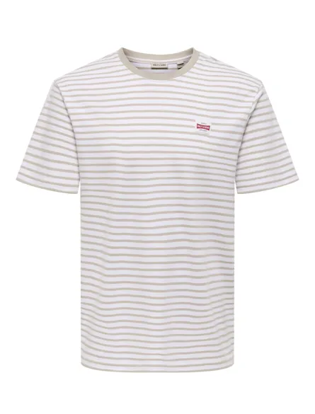 ONSDAWSON REG SS STRIPE TEE