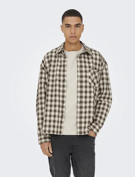 ONSELLIOT RELAXED CROPPED LS SHIRT 0384