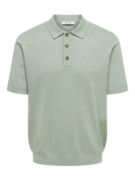 ONSLOUI REG 12 SS MEL POLO KNIT NOOS