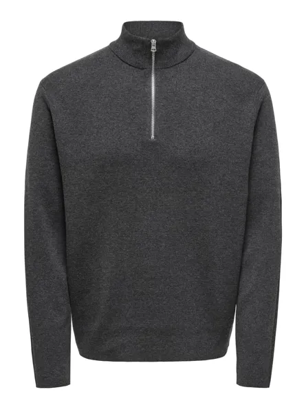 ONSTING LIFE REG HALF ZIP KNIT NOOS