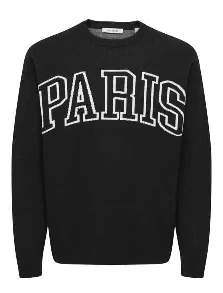 ONSRUNYNEW LIFE RLX LS JAQUARD CREW KNIT