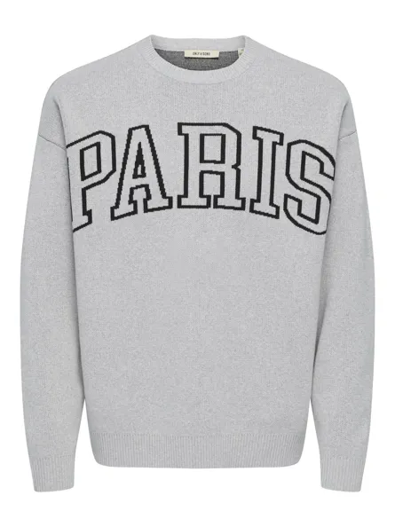 ONSRUNYNEW LIFE RLX LS JAQUARD CREW KNIT