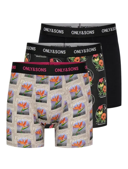 ONSFITZ AOP WB BOLD BOXER 3-PACK NOOS