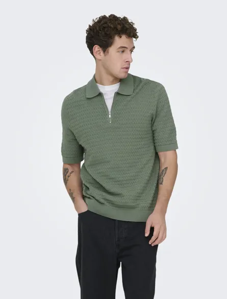 ONSMENU REG SS STRUCTURE POLO KNIT