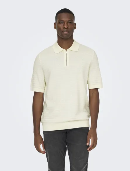 ONSMENU REG SS STRUCTURE POLO KNIT
