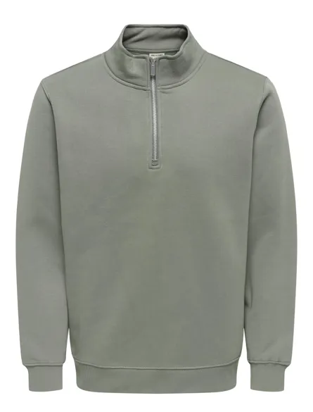 ONSCONNOR REG HALF ZIP SWEAT NOOS